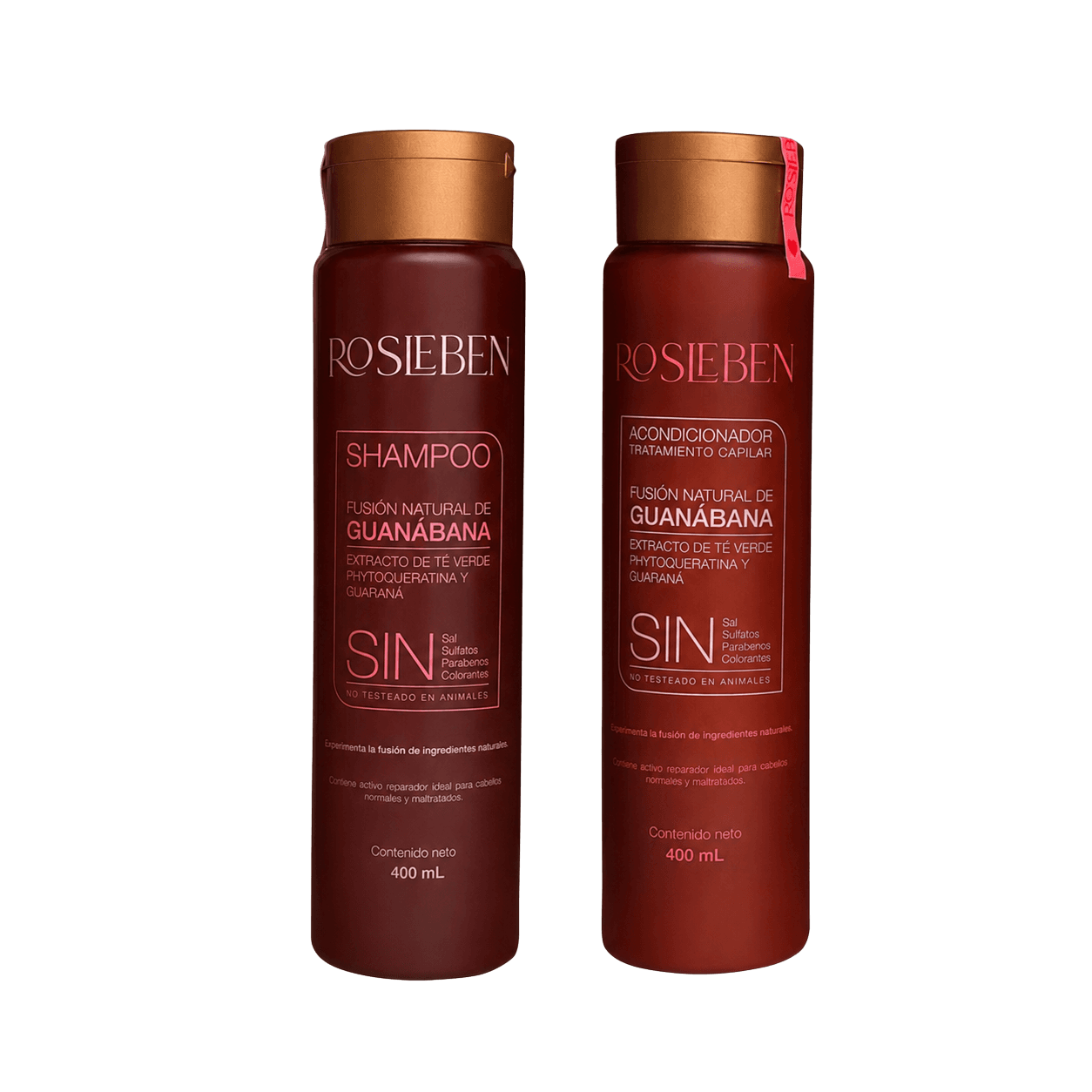 Dúo ROSLEBEN — Shampoo y Acondicionador Fusión Natural de Guanábana